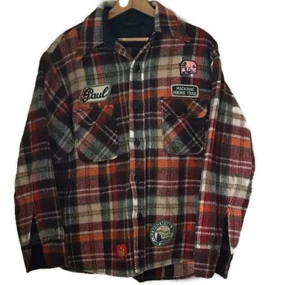 Towncraft Other - JCPenney Towncraft L Vintage Disney Boyscouts Hiking Etc Patches Hipster Shacket